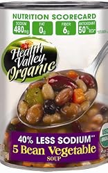 Health Valley Soup, 5 Bean And Vegetable, 15 Ounce Cans (Pack of 12)