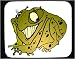 Mouse Pad with frog, green, smiling, sitting, amphibian