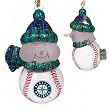 Seattle Mariners MLB All-Star Light-Up Acrylic Snowman Ornament (3")