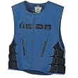 Icon Regulator Men's Leather On-Road Motorcycle Vest - Blue