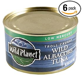 Wild Planet Wild Albacore Tuna, Low Mercury, 7.5-Ounce Cans (Pack of 6)