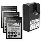 3X 2600mAh Battery + Dock Wall Charger for Samsung Galaxy Note i9220 GT-N7000