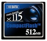 I-O DATA CF115-512M コンパクトフラッシュCD115倍速相当512MB