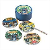 4PC. FRENCH CAFE CANAPE PLATES