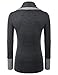 TheLees (NKCD94 Open Front Double Shawl Collar Cardigan Sweaters Charcoal US S(Tag Size S)