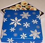 Scott's Cakes 1 lb. White Chocolate Almond Custers in a Snowflake Box