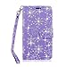 Samsung Galaxy Note 4 Case-Cellularvilla Pu Leather Wallet Card Flip Open Pocket Case Cover Pouch For Samsung Galaxy Note 4 SM-N910S / Note 4 SM-N910C (Purple Glitter)