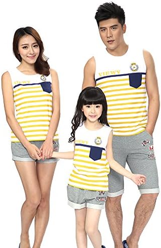 ShanSheng Family's suit couples suite striped vest cotton vest T-shirt 1529