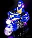 WolVol Electric Police Toy Motorcycle with Colorful Lights and Sirens, Sound Effects and Talking, Goes Around and Changes Directions on Contact