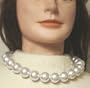 One Strand Simulated Large White Pearls Choker Necklace Earrings on Clips for Women Teens
