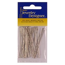 2" Brass Head Pin, Nickel Plated, 36 Pc/Pkg