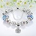 Presentski Fashion Charm Bracelet for Teen Girls and Women with Flower Themed Star Charms 7.1 Inches