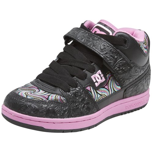 DC Women's Jersey City Sneaker,Black/Super Pink,8.5 M