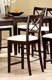 Coaster Counter Height Bar Stools, Pacific Cappuccino Wood Finish, Set of 2