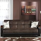 Luna Three Seat Sleeper Sofa in Chocolate