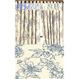 Andrea Cotton Insulated Tab Top Curtain PAIR 80'' x 63'' long - Color : Wedgewood by 