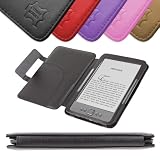 Périphériques et composants PC - DURAGADGET Housse Etui Noir en Cuir Véritable pour le nouveau Kindle : liseuse sans fil, Wi-Fi intégré, écran 6 pouces (15cm), affichage encre électronique E-Ink (dernière / nouvelle génération, septembre 2011)