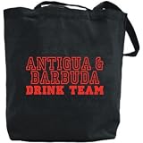 Canvas Tote Bag Black  Drink Team Antigua & Barbuda  Country