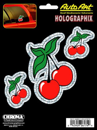 Chroma Graphics Cherries 6 x 8 Decal - Holographic