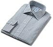 Tommy Hilfiger Men's Kent Point Collar Men's Dress Shirt, White/Navy Stripe