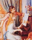 Renoir: Mädchen am Klavier von Pierre-Auguste Renoir, 23x28