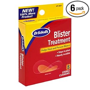 Dr. Scholl's Blister Treatment, Sterile Cushions, 8-Count Boxes (Pack of 6) by Dr. Scholl's