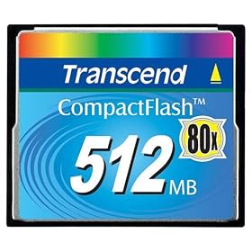 Click here to buy Transcend TS512MCF80 512MB 80x Type I Compact Flash Card by Transcend.