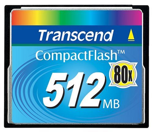 Transcend TS512MCF80 512MB 80x Type I Compact Flash Card