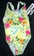Girls 1 PC T-Back Soft Yellow Hawaiian