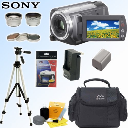Sony DCR-SR80 60GB 1MP Hard Disk Drive Handycam + Tele/Wide Lens Deluxe Accessory Kit