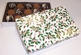 Scott's Cakes Cocoa Covered Dark and Dark Chocolate Truffles 1 Pound Holly Box