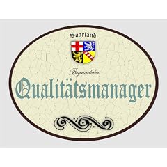 Holzschild Qualit�tsmanager - Saarland (18 x 14 cm)