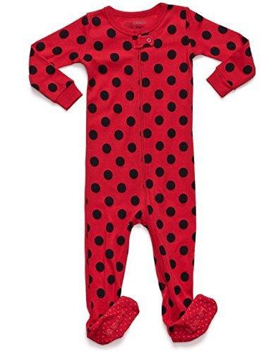 Leveret Baby Boys Girls Polka Dots Footed Sleeper Pajama 100% Cotton (6M-5Years)