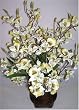 Silk Oncidium Orchid in Ikebana Basket