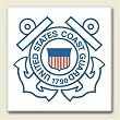AbsorbaStone Coaster set~ Coast Guard ~4 Tile Drink Coasters ~ code 554C