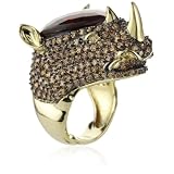 nOir Pave Royal Rhino Ring With Big Stone