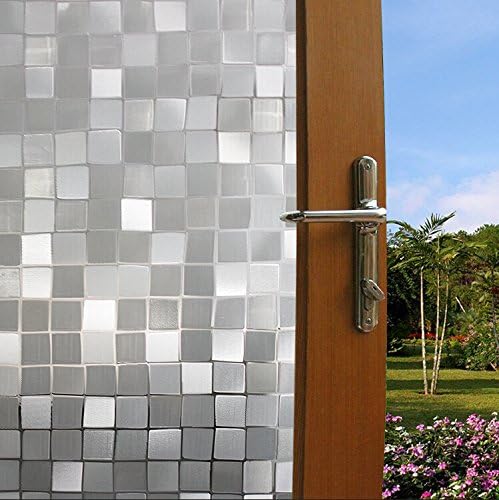 bofeifs No-Glue 3D Static Decorative Privacy Window Film for Bathroom or Kitchen 35.5x78.7 Inch ¡­