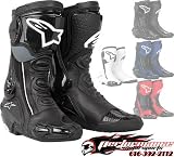 ALPINESTARS SMX PLUS BLACK MOTORCYCLE BOOTS 36/3.5