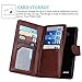 TabPow LG G4 Case, LG G4 Wallet Case, [Wallet Case] 9 Card Holder [Detachable Wallet Folio] Brown PU Leather Flip Case with Lanyard Strap for LG G4