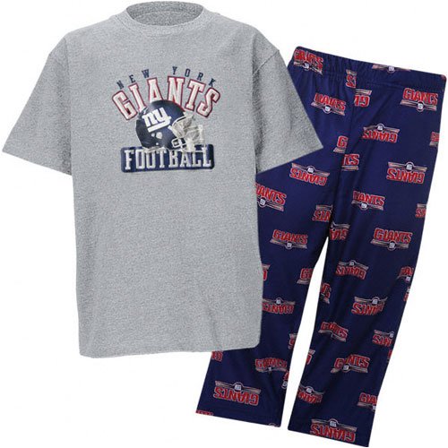 New York Giants NFL Youth Short SS Tee & Printed Pant Combo Pack