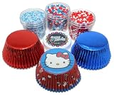 Official Hello Kitty Cupcake Kit by Crispie Sweets - Sprinkles and Baking Cups Set Official Hello Kitty Cupcake Kit by Crispie Sweets - Sprinkles and Baking Cups Set