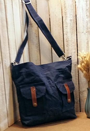 Waxed Canvas Medium Explorer Style Handbag Purse Messenger Tote