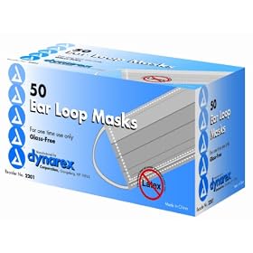 Dynarex Face Mask Ear Loop Procedure, 600 Count