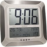 La Crosse Technology Ltd. Atomic Digital Wall Clock w/Moon Temperature and Humidity