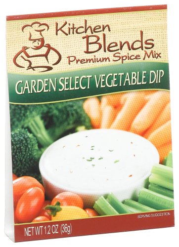 Kitchen Blends Garden Select Vegetable Dip Mix, 1.2-Ounce Packages (Pack of 4) by Kitchen Blends