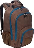 Targus Groove BTS Backpack Case Designed for 15.6 Inch Laptops TSB15201US (Brown with Teal Accents)