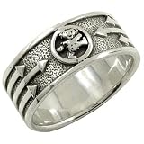 Grateful Dead Bear & Arrows Sterling Silver Ring
