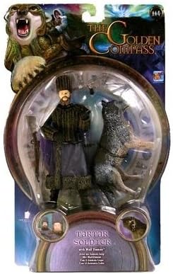 The Golden Compass 4 Inch Action Figure - Tartar Soldier (Long Beard) with Wolf Daemon by The Golden Compass