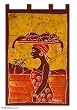 Batik wall hanging, 'Fish Merchant'