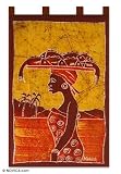 Batik wall hanging, 'Fish Merchant'